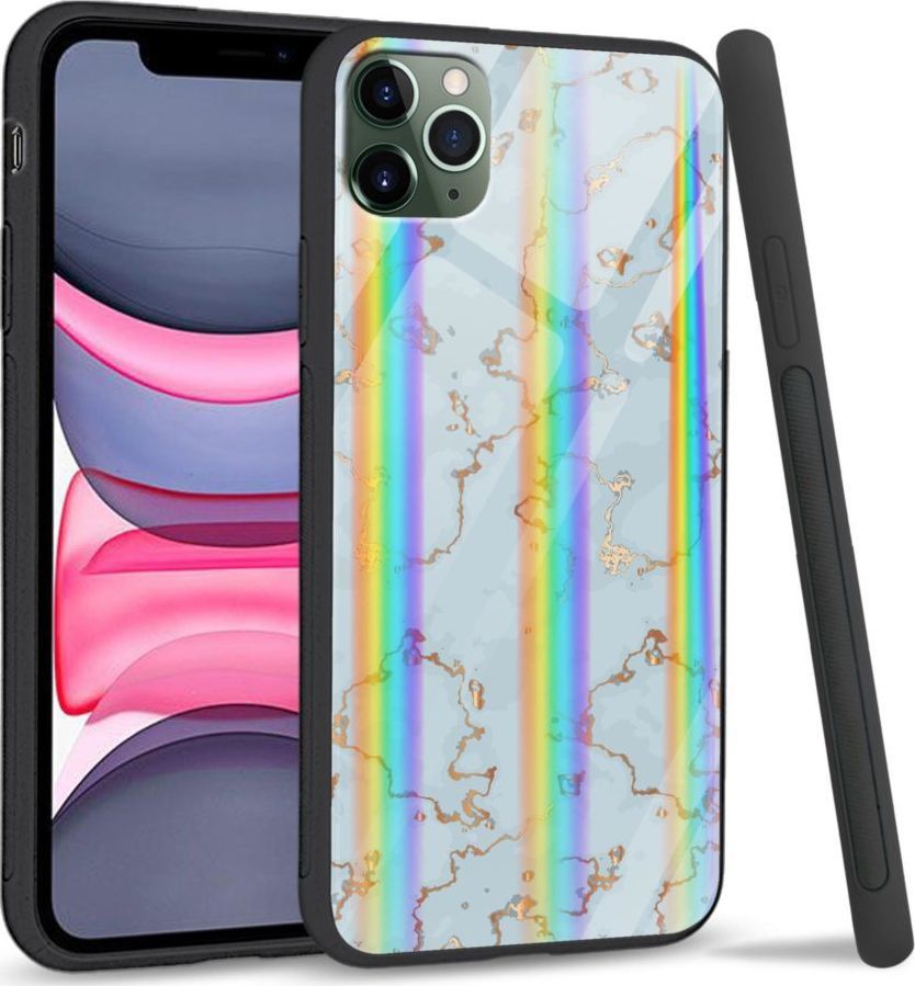 Super Fashion Etui Rainbow Series na Apple iPhone 11 Pro Max Golden blue granite 1