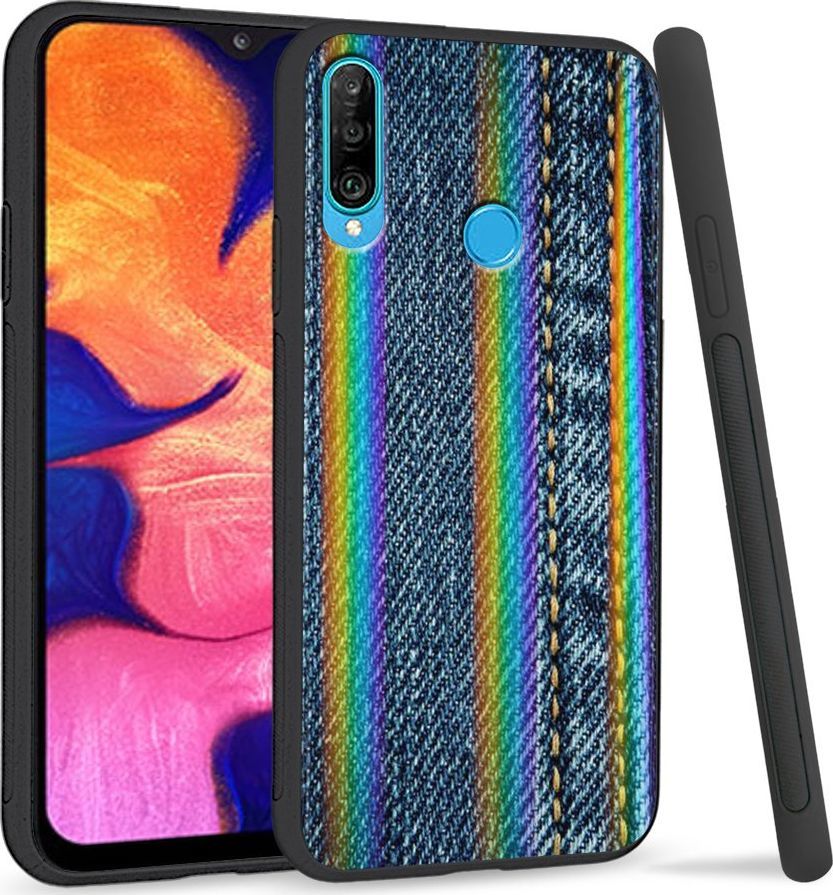 Super Fashion Etui Rainbow Series na Huawei P30 Lite Jeans 1