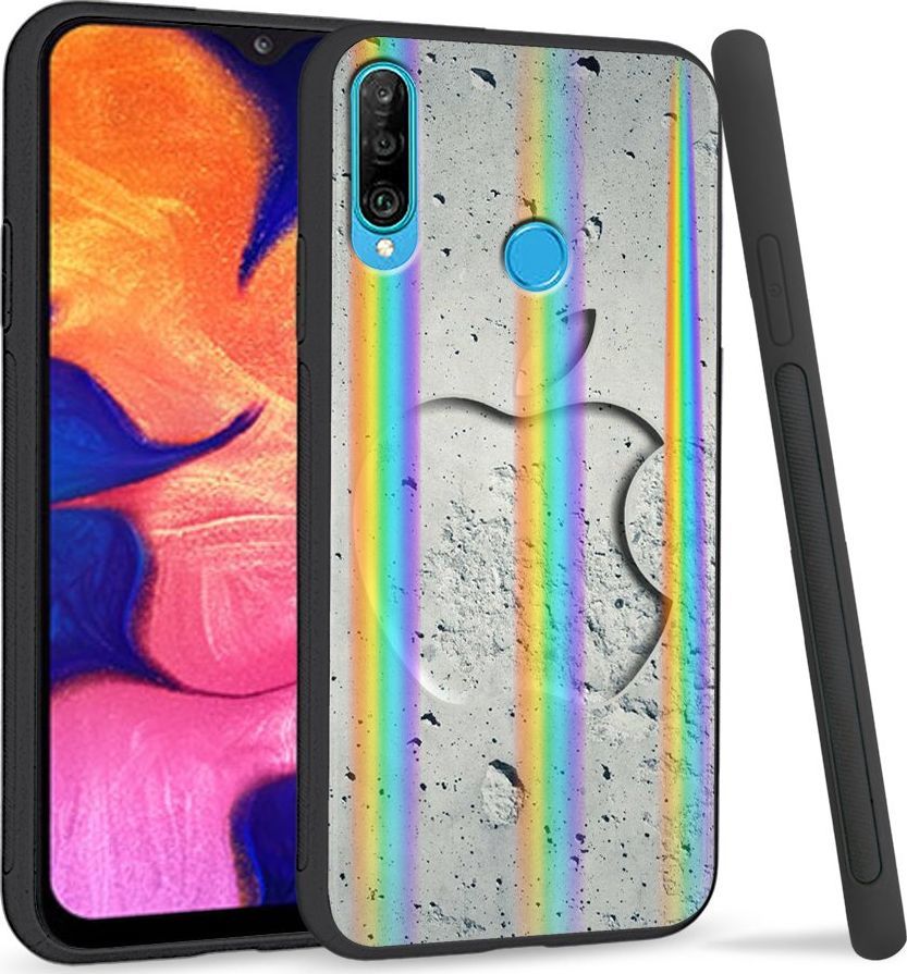 Super Fashion Etui Rainbow Series na Huawei P30 Lite Kamienny Apple 1