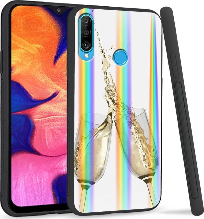 Super Fashion Etui Rainbow Series na Huawei P30 Lite Szampan 1
