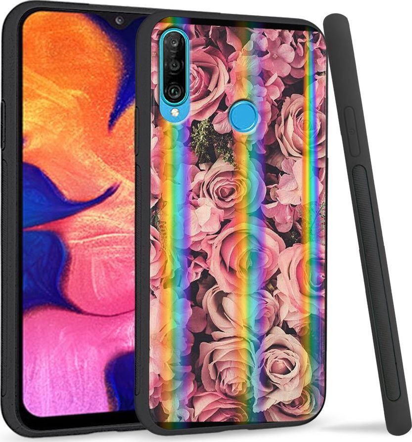 Super Fashion Etui Rainbow Series na Huawei P30 Lite Roses 1