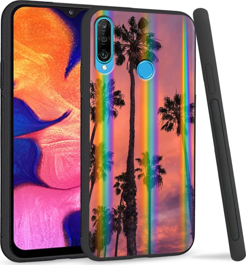 Super Fashion Etui Rainbow Series na Huawei P30 Lite Palms 1