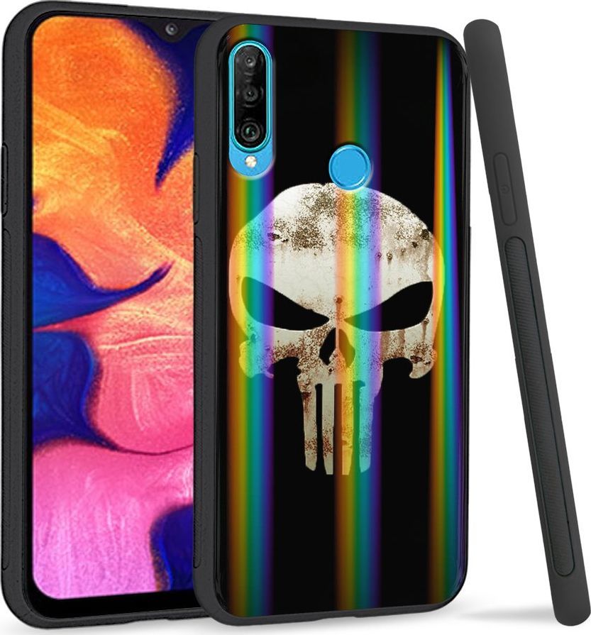 Super Fashion Etui Rainbow Series na Huawei P30 Lite Czaszka 1