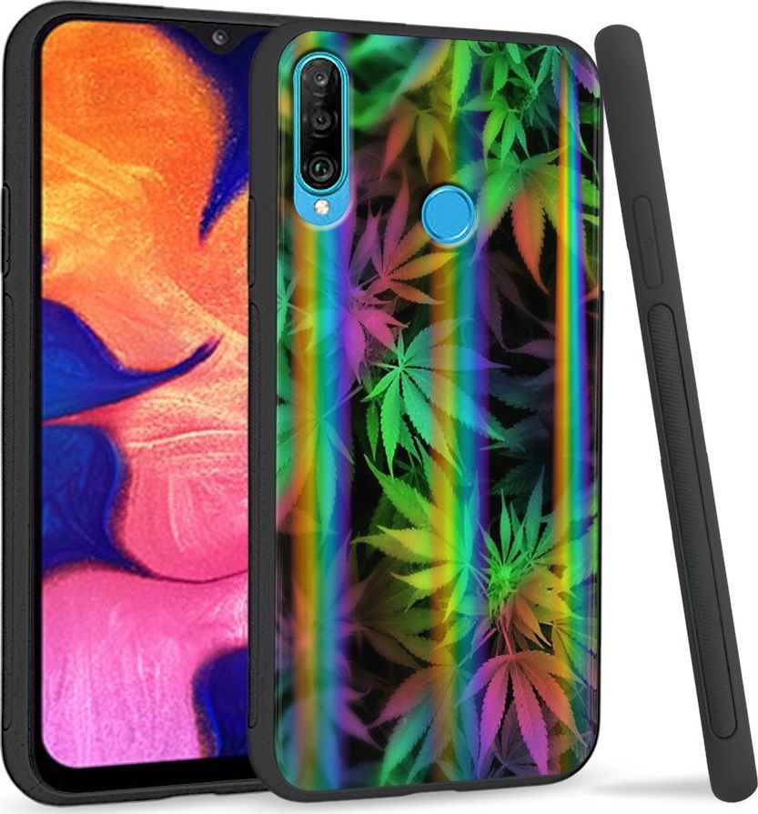 Super Fashion Etui Rainbow Series na Huawei P30 Lite Tęczowe Zioło 1