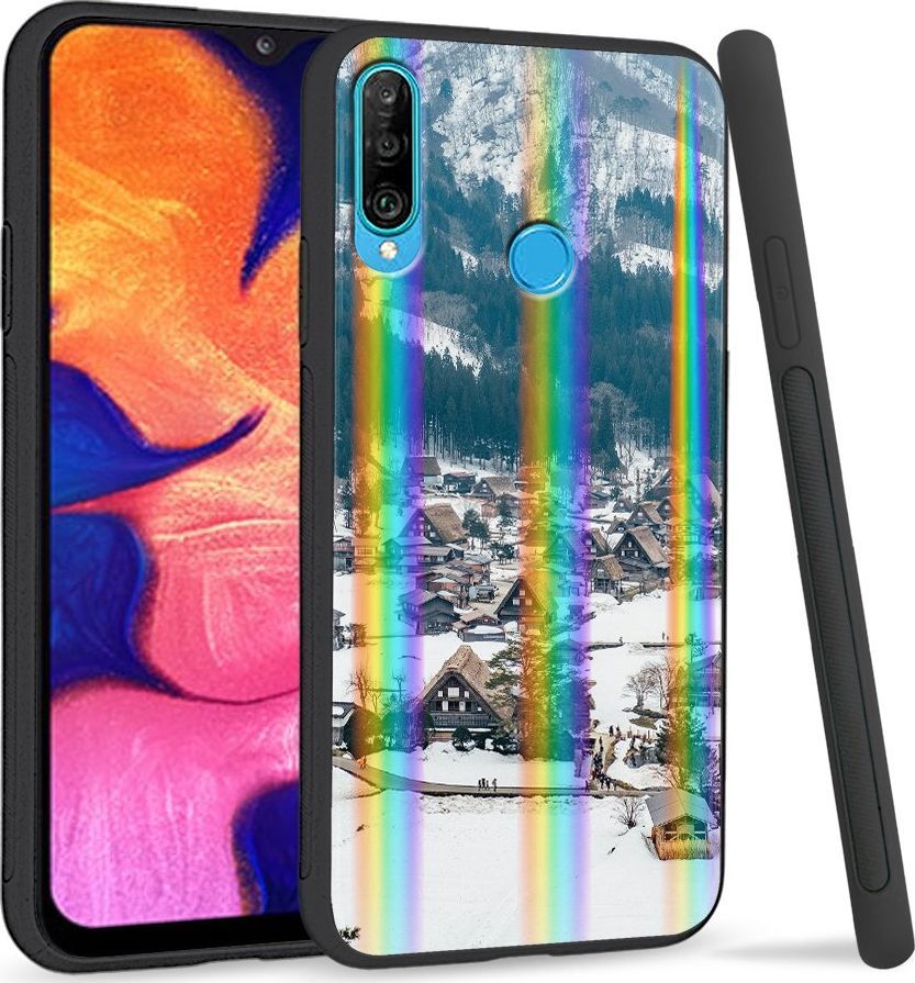 Super Fashion Etui Rainbow Series na Huawei P30 Lite Miasto w górach 1