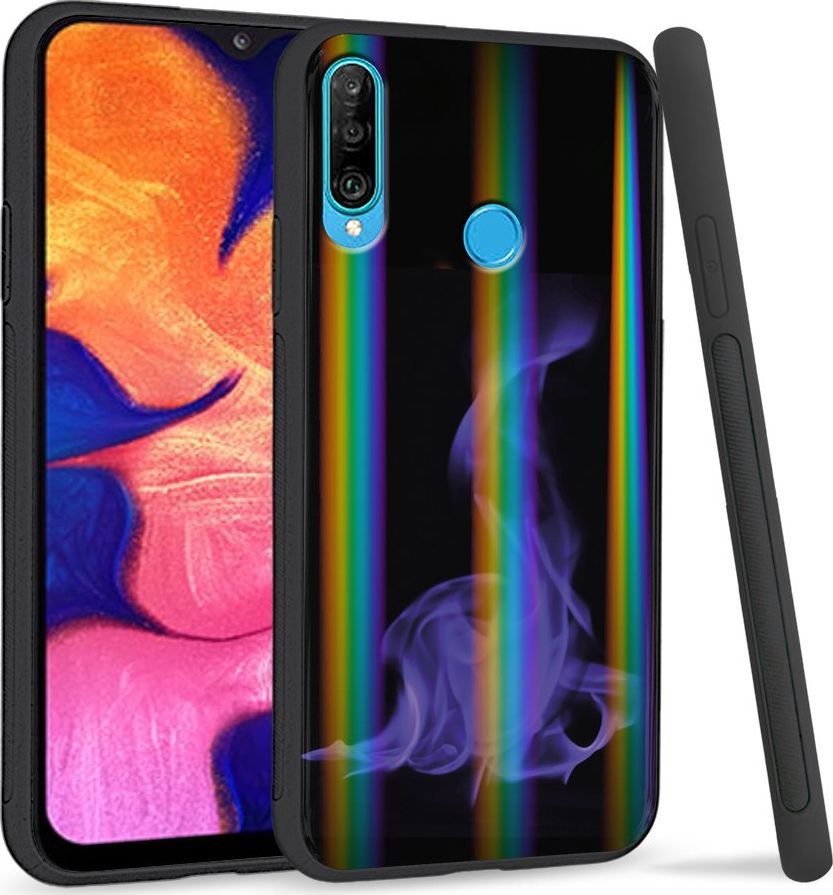 Super Fashion Etui Rainbow Series na Huawei P30 Lite Fioletowy dym 1