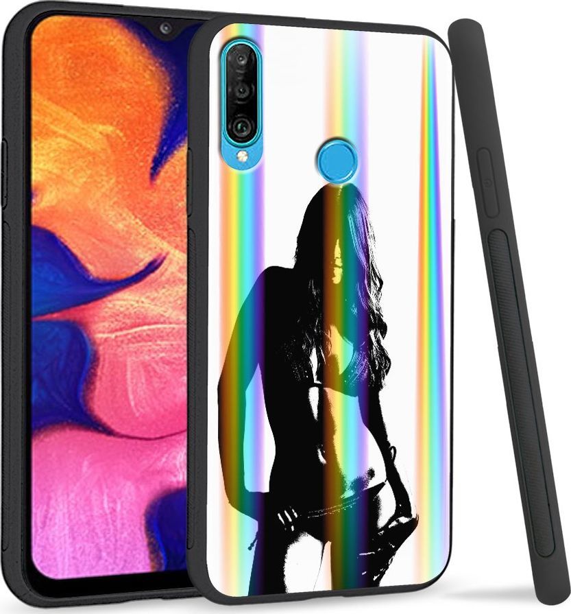 Super Fashion Etui Rainbow Series na Huawei P30 Lite Kobieta retro 1