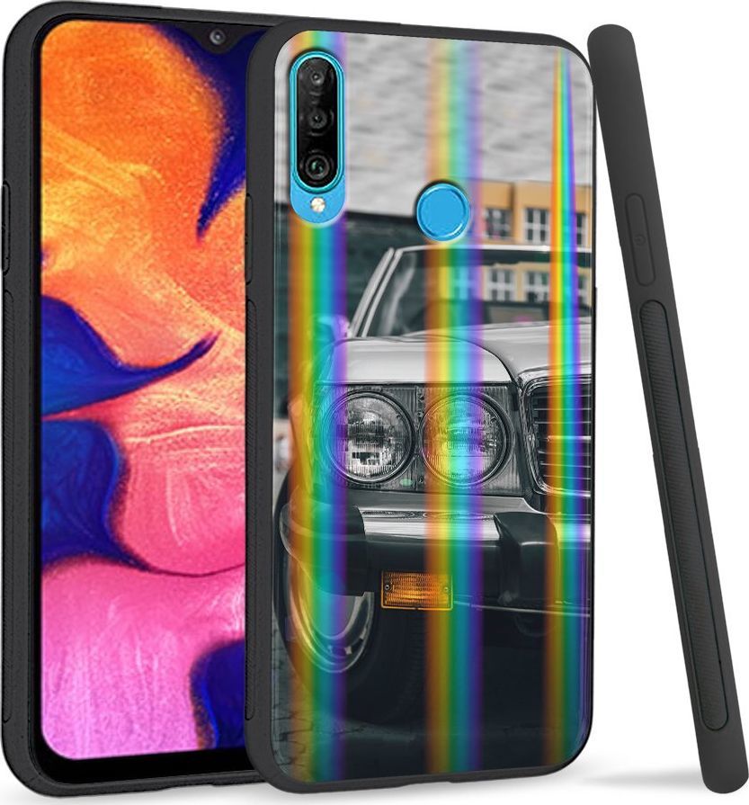 Super Fashion Etui Rainbow Series na Huawei P30 Lite Stary samochód 1
