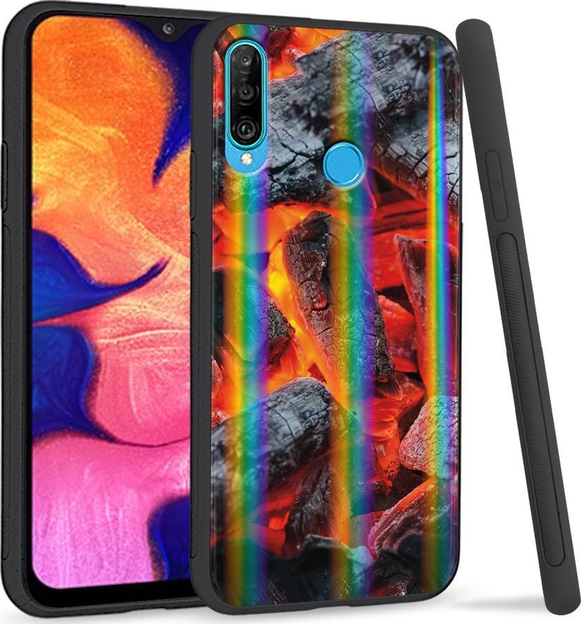 Super Fashion Etui Rainbow Series na Huawei P30 Lite Ognisko 1
