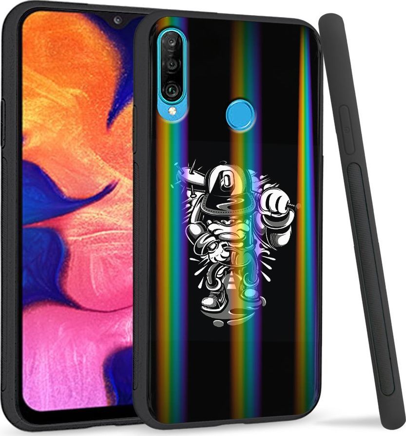 Super Fashion Etui Rainbow Series na Huawei P30 Lite Małpa gangster 1