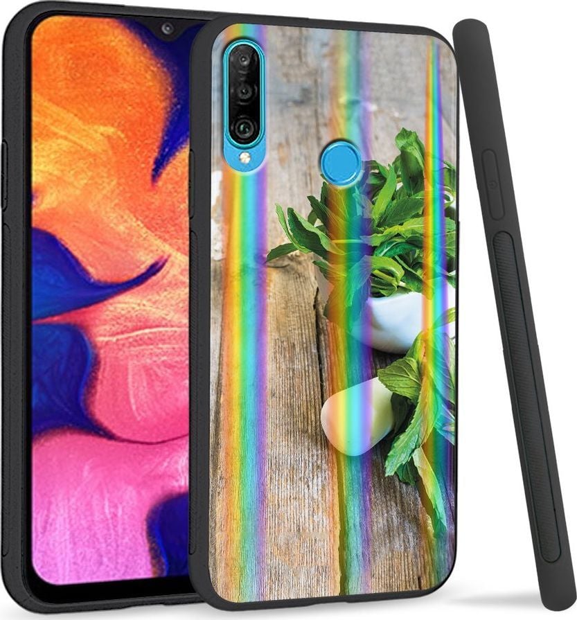 Super Fashion Etui Rainbow Series na Huawei P30 Lite Mięta 1