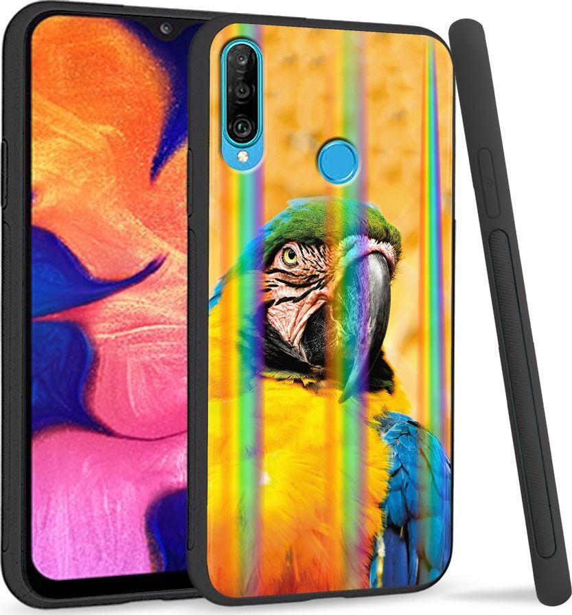 Super Fashion Etui Rainbow Series na Huawei P30 Lite Papuga 1