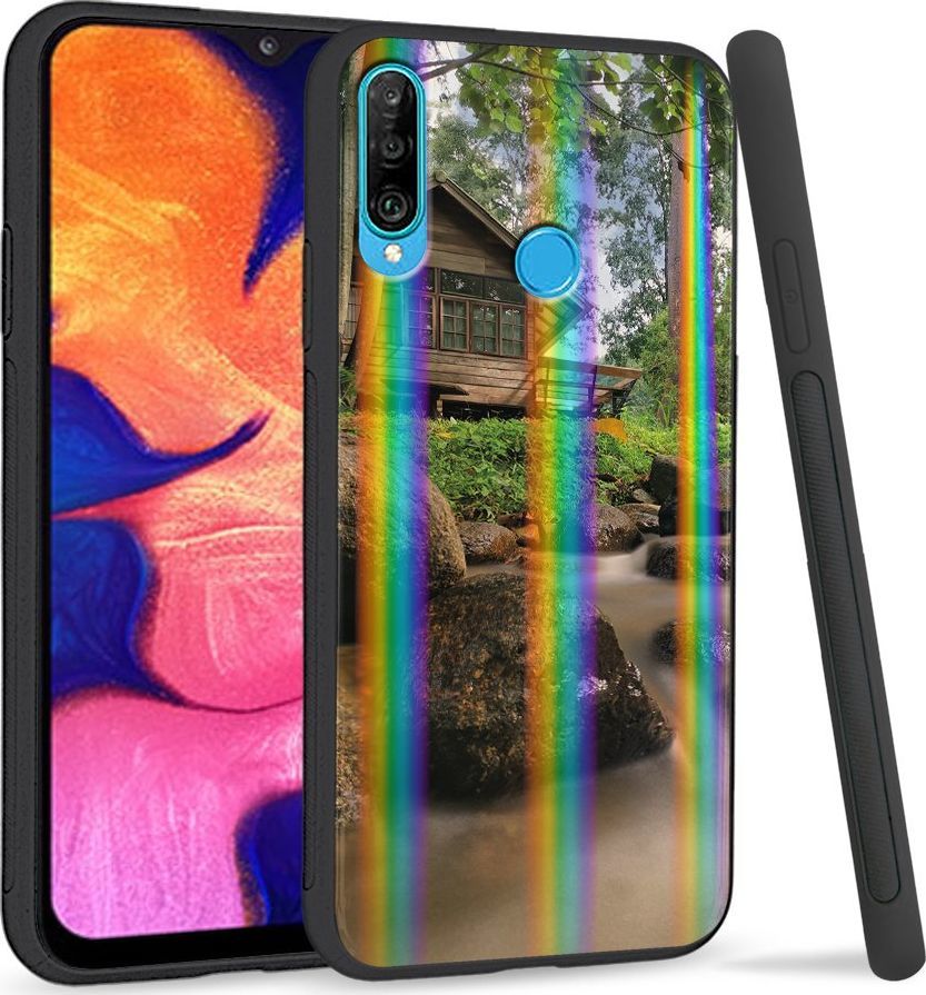Super Fashion Etui Rainbow Series na Huawei P30 Lite Chata w lesie 1