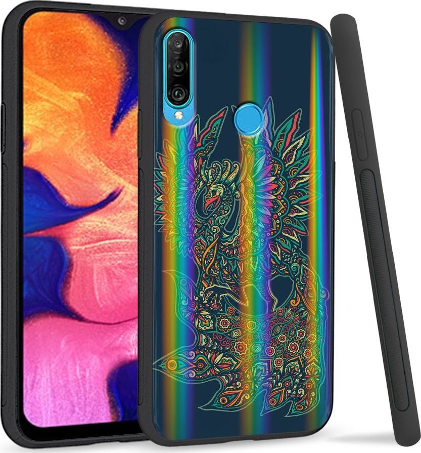 Super Fashion Etui Rainbow Series na Huawei P30 Lite Kolporowe ptaki 1