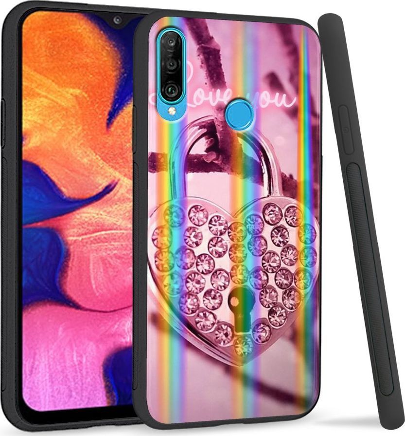 Super Fashion Etui Rainbow Series na Huawei P30 Lite Kłódka 1