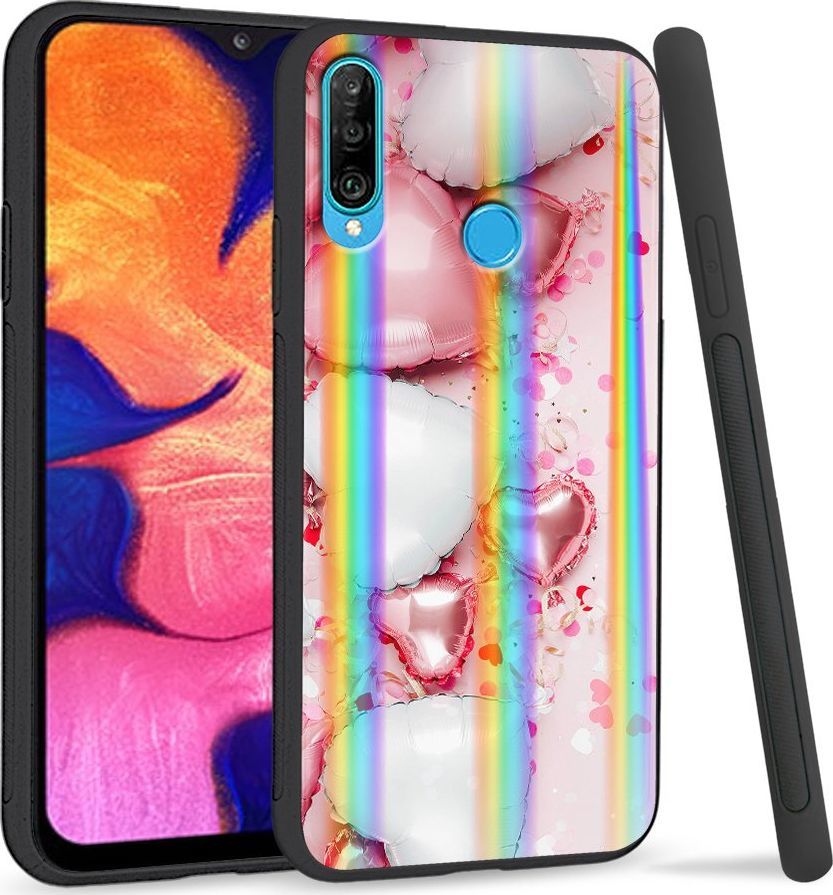 Super Fashion Etui Rainbow Series na Huawei P30 Lite Baloon Hearts 1