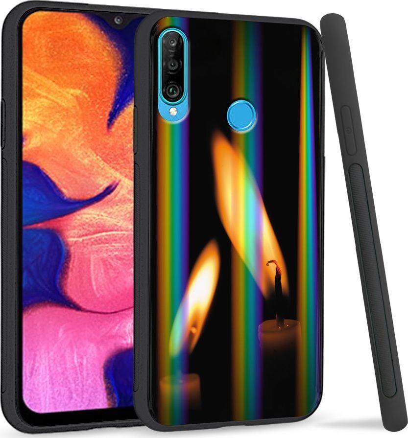 Super Fashion Etui Rainbow Series na Huawei P30 Lite Płomienie 1
