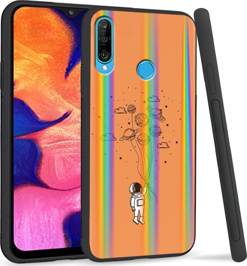 Super Fashion Etui Rainbow Series na Huawei P30 Lite Kosmiczne balony 1