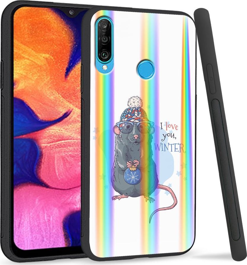 Super Fashion Etui Rainbow Series na Huawei P30 Lite Myszka 1