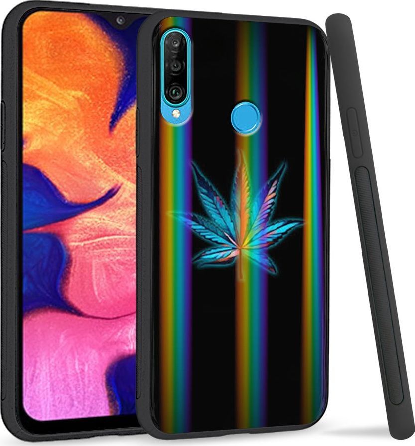 Super Fashion Etui Rainbow Series na Huawei P30 Lite Liść 1