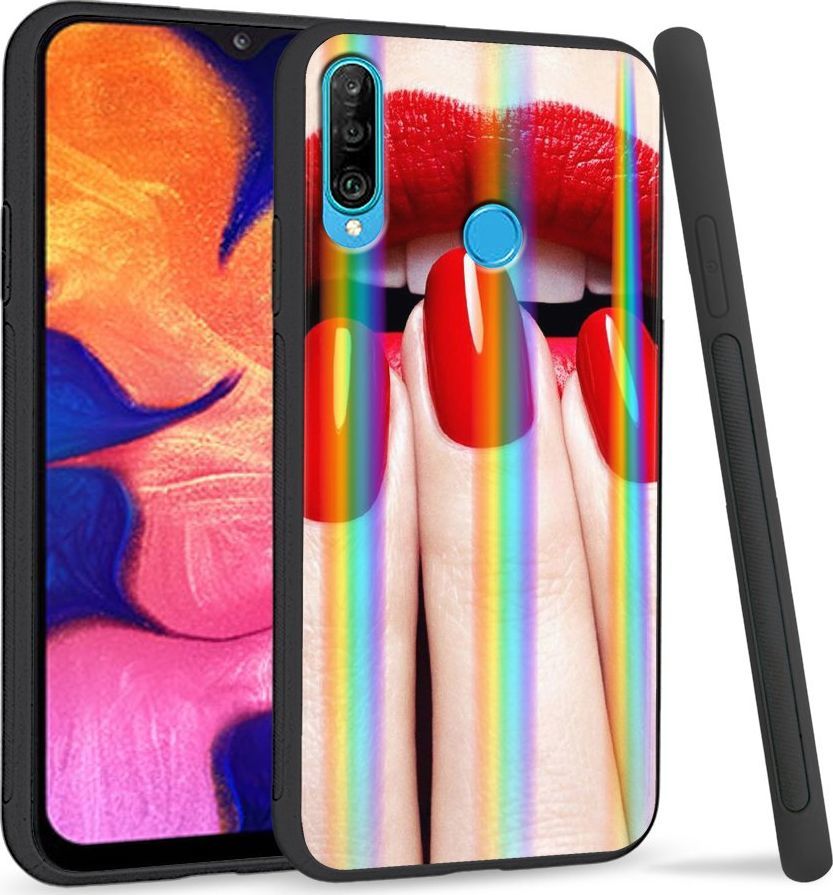 Super Fashion Etui Rainbow Series na Huawei P30 Lite Red Nails 1