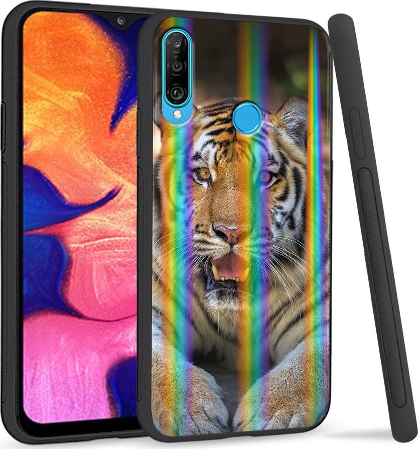 Super Fashion Etui Rainbow Series na Huawei P30 Lite Tygrys 1