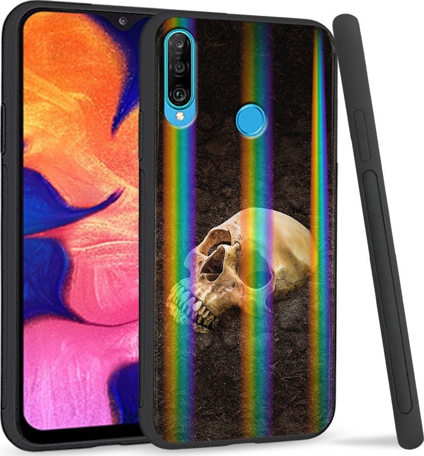 Super Fashion Etui Rainbow Series na Huawei P30 Lite Czaszka w ziemi 1