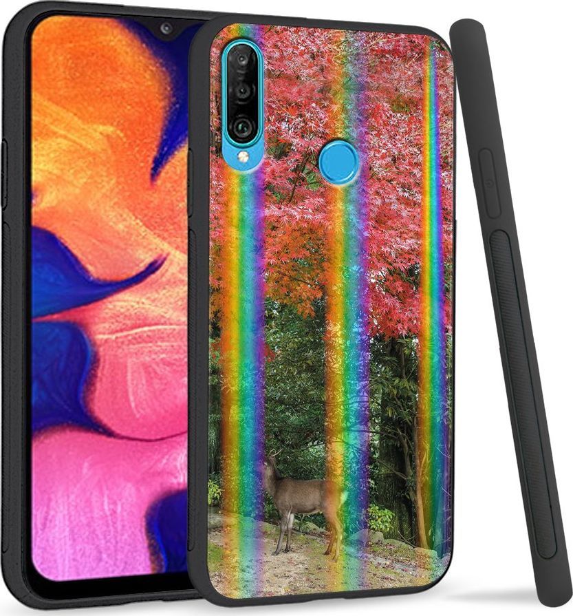 Super Fashion Etui Rainbow Series na Huawei P30 Lite Jeleń 1