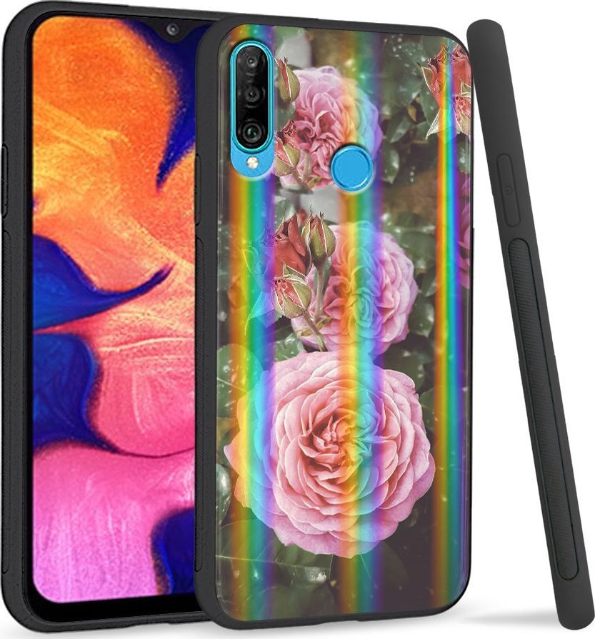 Super Fashion Etui Rainbow Series na Huawei P30 Lite Krzew róży 1