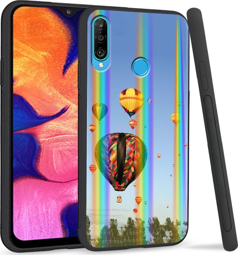 Super Fashion Etui Rainbow Series na Huawei P30 Lite Balony na niebie 1