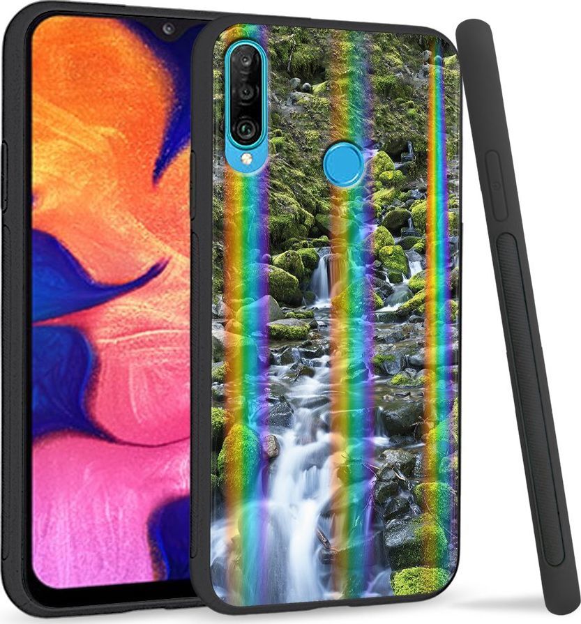 Super Fashion Etui Rainbow Series na Huawei P30 Lite Górski potok 1
