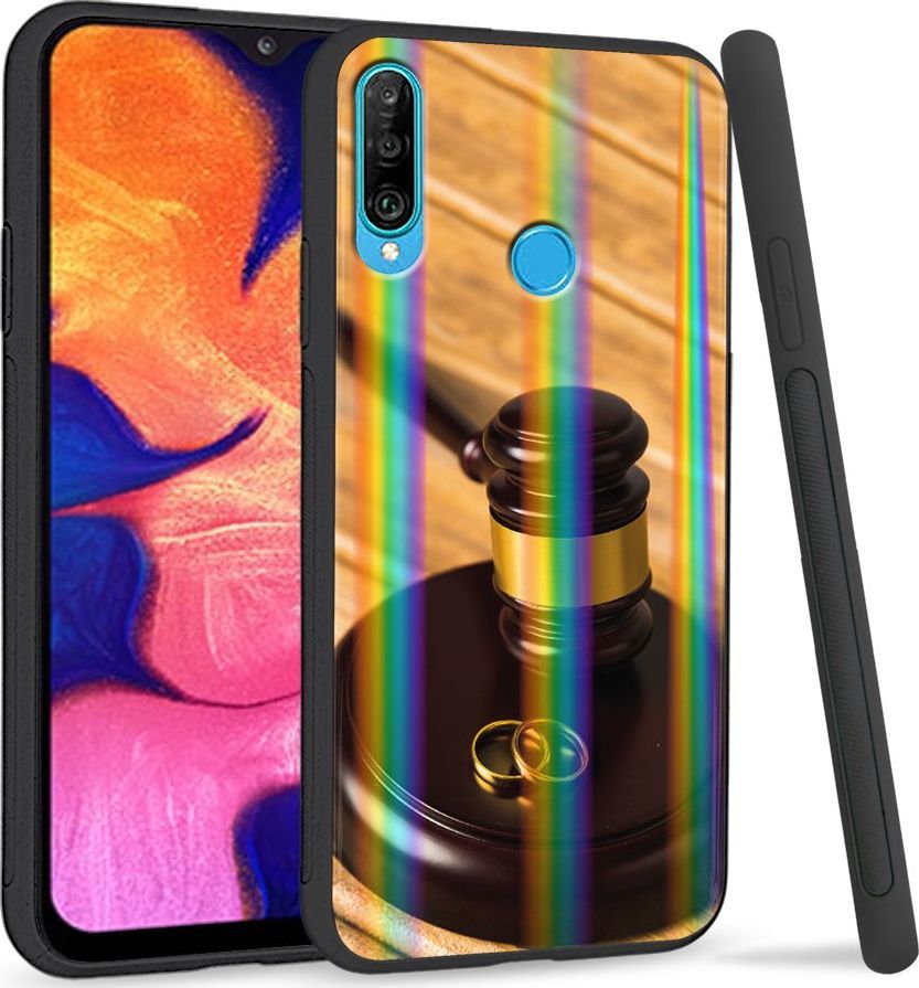 Super Fashion Etui Rainbow Series na Huawei P30 Lite Obrączki 1