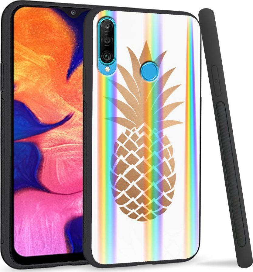 Super Fashion Etui Rainbow Series na Huawei P30 Lite Złoty Ananas 1