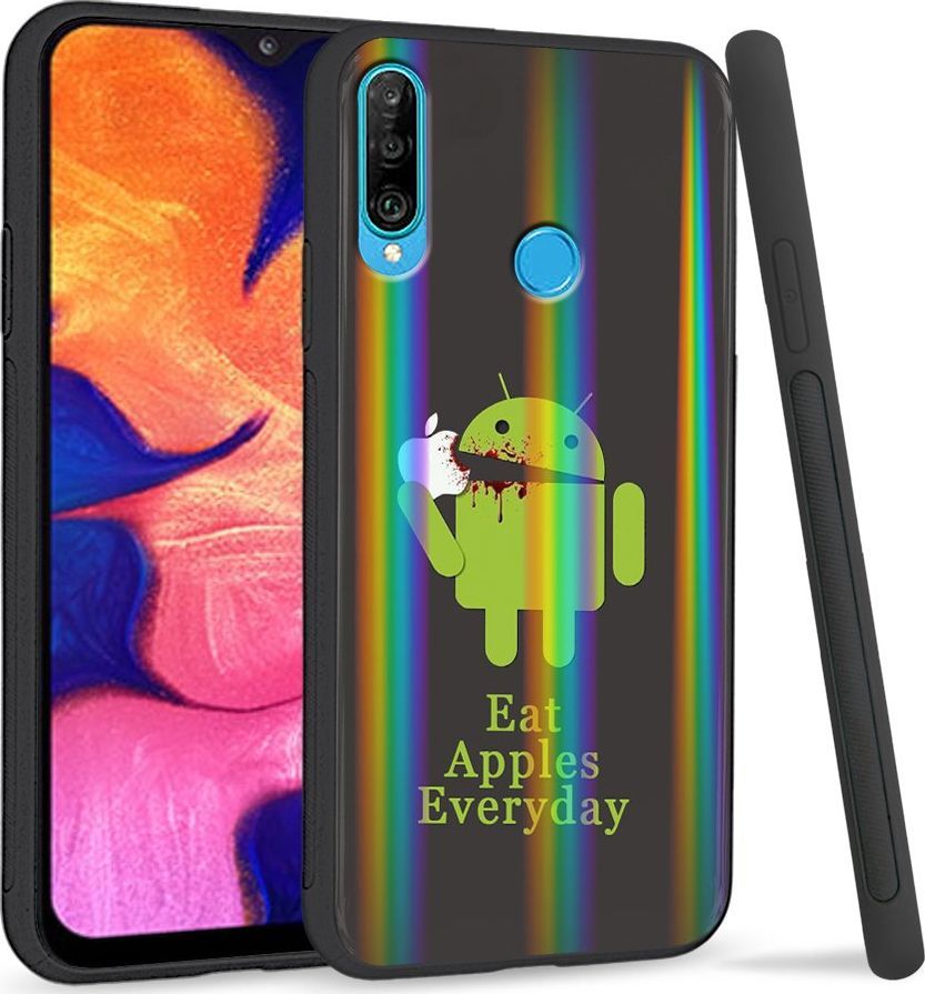 Super Fashion Etui Rainbow Series na Huawei P30 Lite Eat Apples Everyday 1