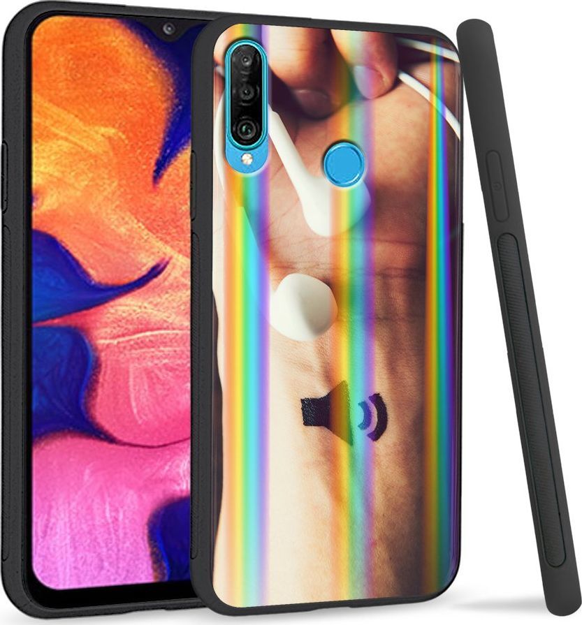Super Fashion Etui Rainbow Series na Huawei P30 Lite Czas na muzykę 1