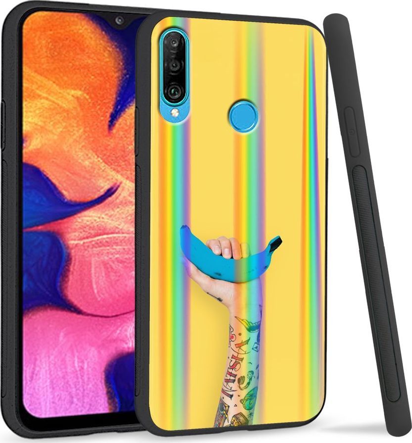 Super Fashion Etui Rainbow Series na Huawei P30 Lite Niebieski banan 1