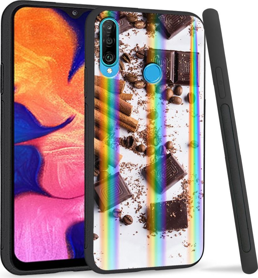 Super Fashion Etui Rainbow Series na Huawei P30 Lite Czekocynamon 1