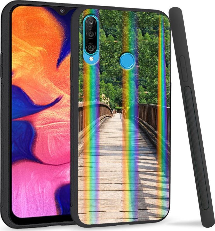 Super Fashion Etui Rainbow Series na Huawei P30 Lite Drewniany most 1