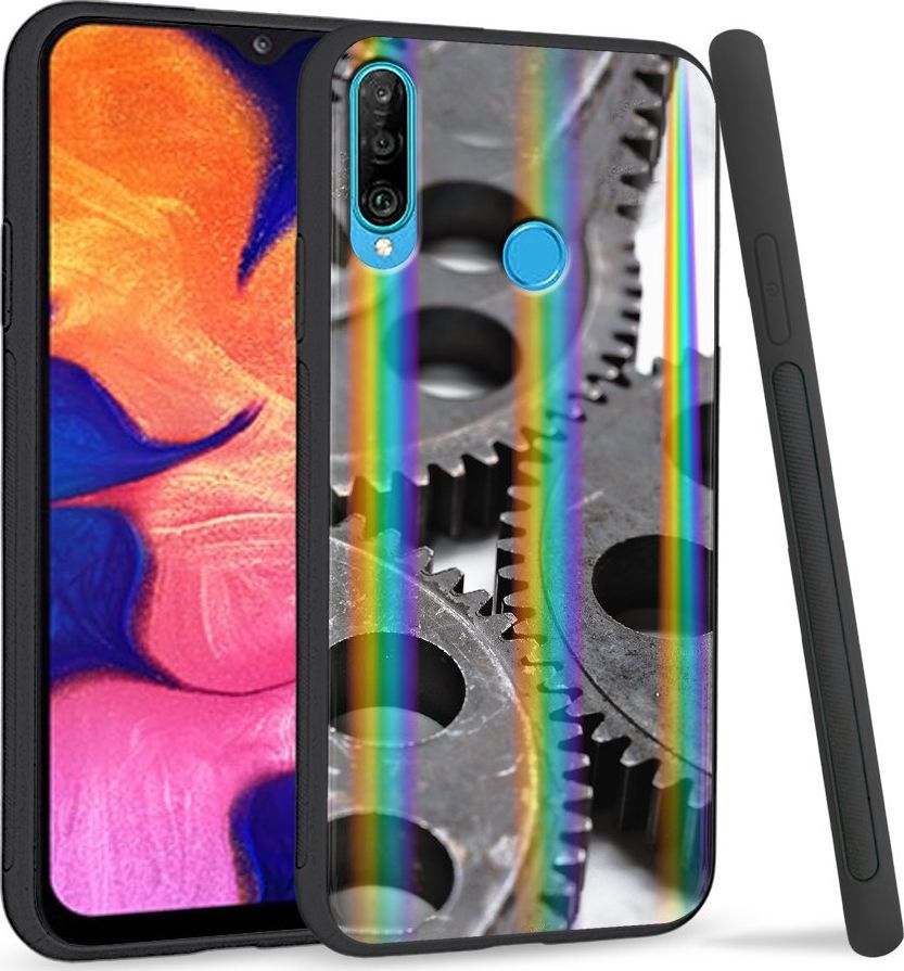 Super Fashion Etui Rainbow Series na Huawei P30 Lite Koła zębate 1