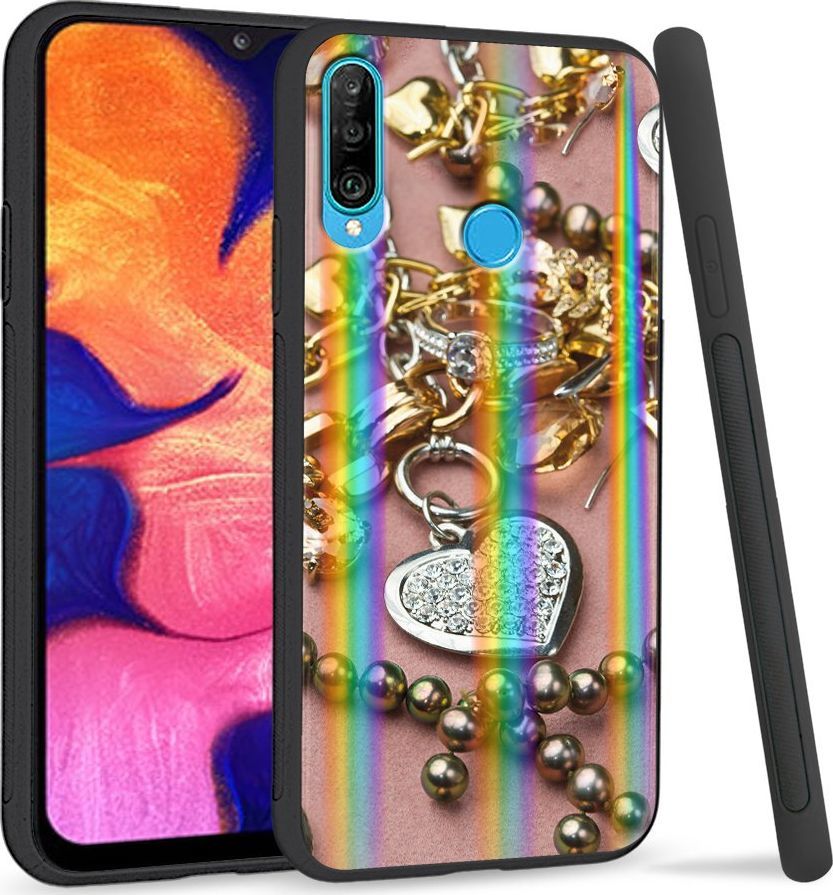 Super Fashion Etui Rainbow Series na Huawei P30 Lite Złoto i srebro 1