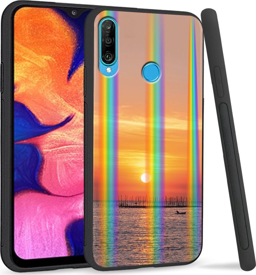 Super Fashion Etui Rainbow Series na Huawei P30 Lite Zachód słońca 1
