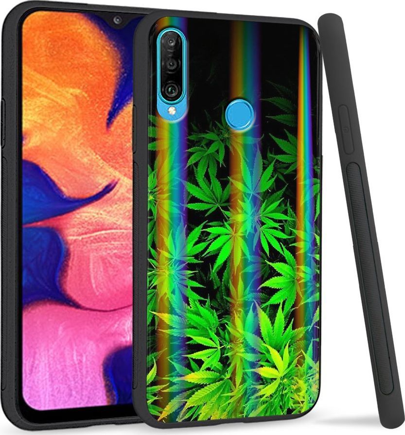 Super Fashion Etui Rainbow Series na Huawei P30 Lite Czarne Zioło 1