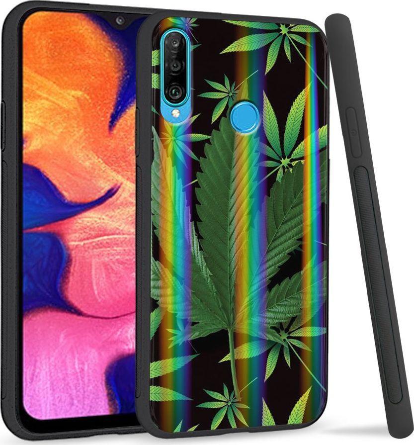 Super Fashion Etui Rainbow Series na Huawei P30 Lite Liście 1