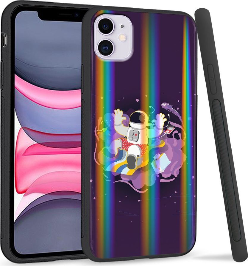 Super Fashion Etui Rainbow Series na Apple iPhone 11 Kosmonauta 1