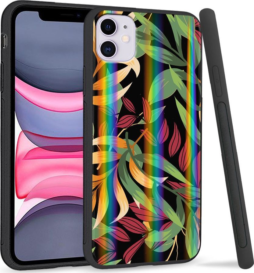 Super Fashion Etui Rainbow Series na Apple iPhone 11 Kolorowe liście 1