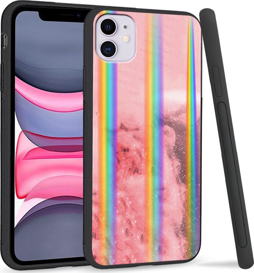 Super Fashion Etui Rainbow Series na Apple iPhone 11 Różowy dym 1