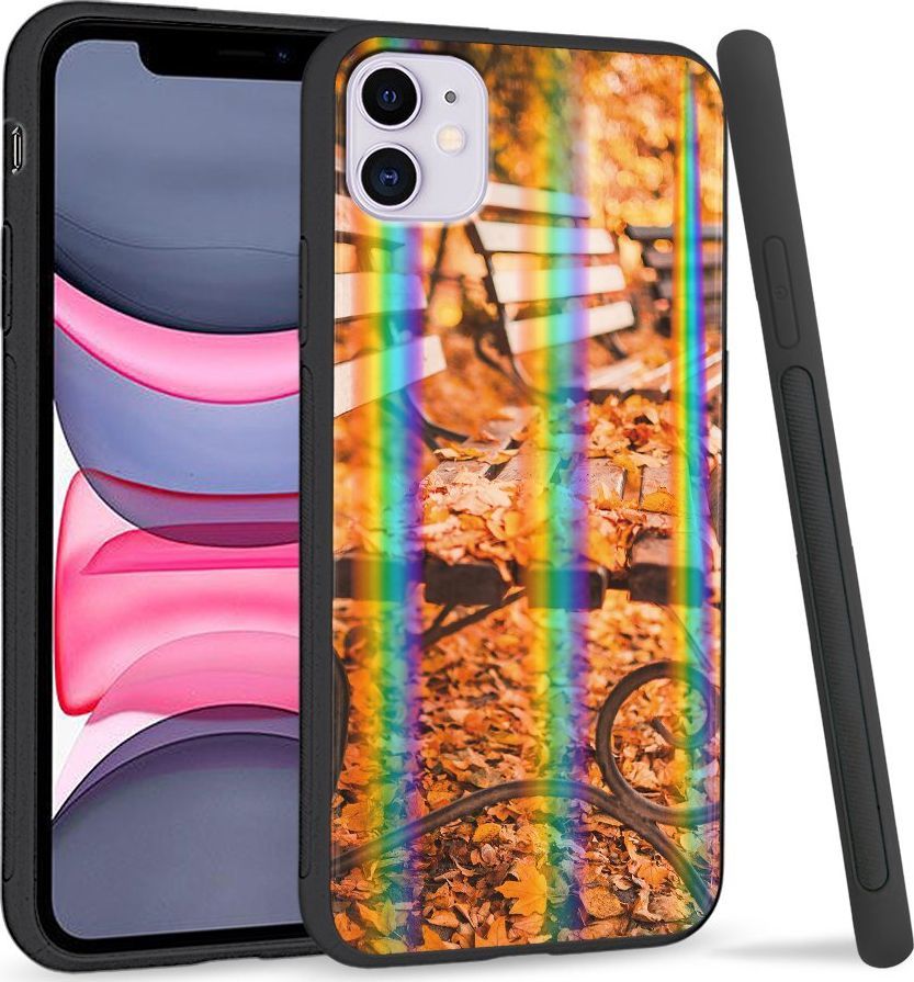 Super Fashion Etui Rainbow Series na Apple iPhone 11 Ławka w parku 1