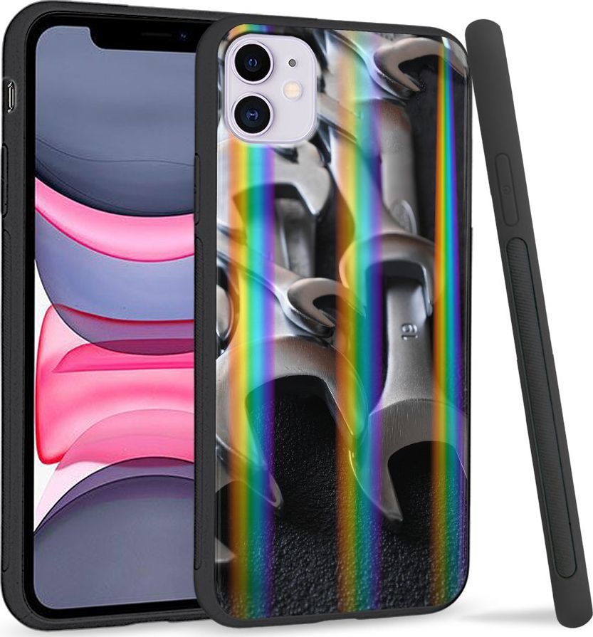 Super Fashion Etui Rainbow Series na Apple iPhone 11 Stalowe klucze 1