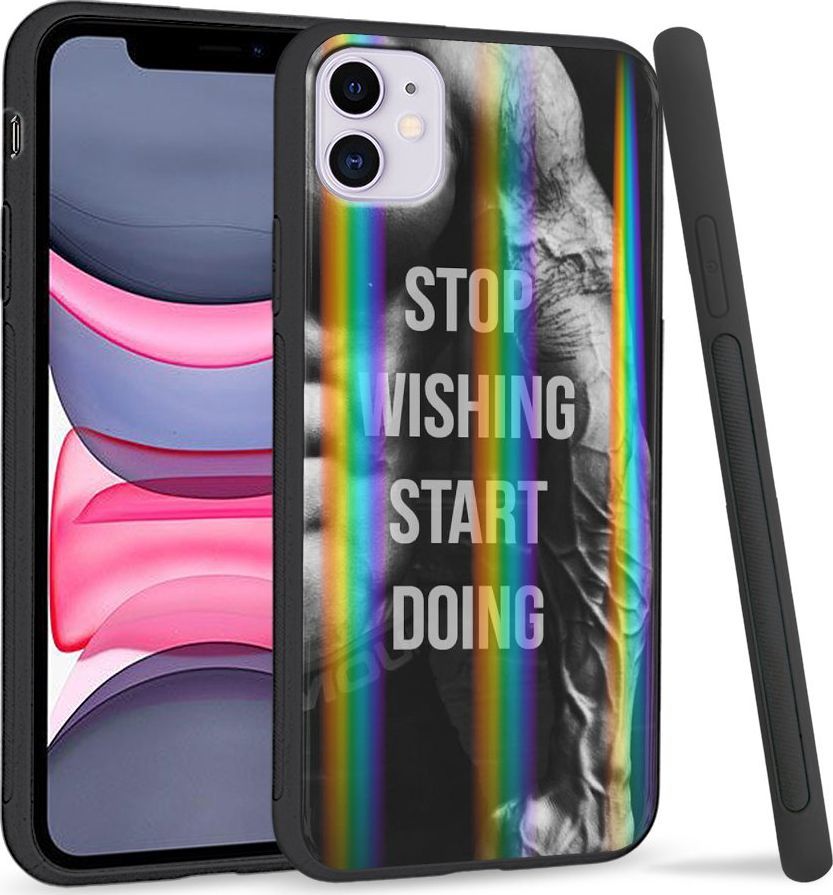 Super Fashion Etui Rainbow Series na Apple iPhone 11 Start doing|Stop wishing 1