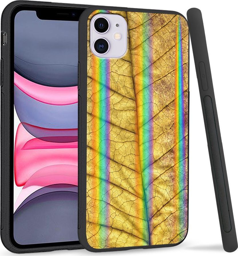 Super Fashion Etui Rainbow Series na Apple iPhone 11 Żółty liść 1